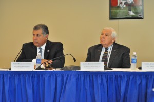 FAU Board of Trustees Chairman Anthony Barbar and Vice-Chairman Thomas Workman. Photo by Michelle Friswell.