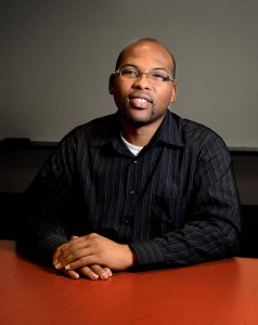 Dr. Deandre Poole, now back at FAU, teaches online classes. Photo by Ryan Murphy