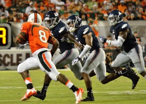 Like with Miami's Duke Johnson, FAU defenders will have their fulls containing Auburn's eighth-ranked rushing attack. Photo by Ryan Murphy.
