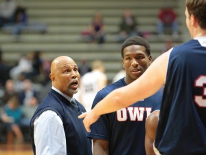 Owls coach Mike Jarvis prior to Thursday's game at Arkansas-Little Rock. Photo by Matt Johnson.