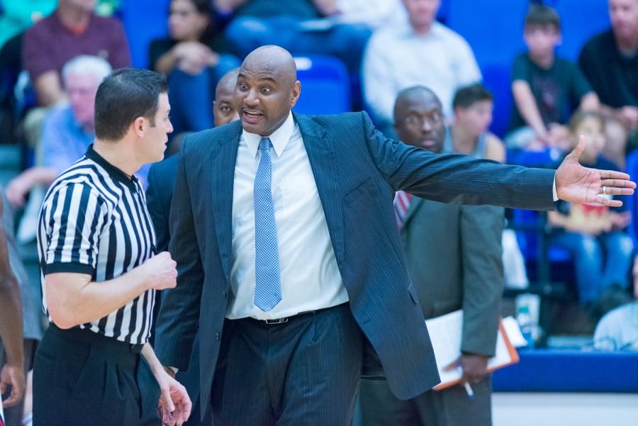 Head coach Michael Curry will face a new slate of non-conference opponents in his second year coaching at FAU. Photo by Max Jackson