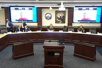  Presidential Search Committee members gather for their first fiscal year 2024-2025 meeting, held on July 24, 2024—screenshot courtesy of the committee’s meeting Zoom call.
