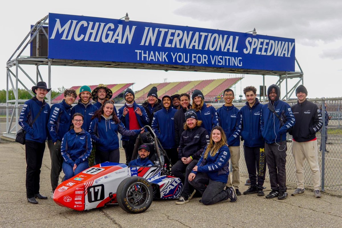 FAU’s Owls Racing club at the Michigan International Speedway competition. 
