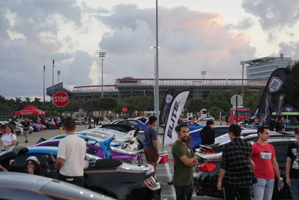 Some of the show cars at Owls Racing's "Fenders and Feathers" event on Nov. 20.