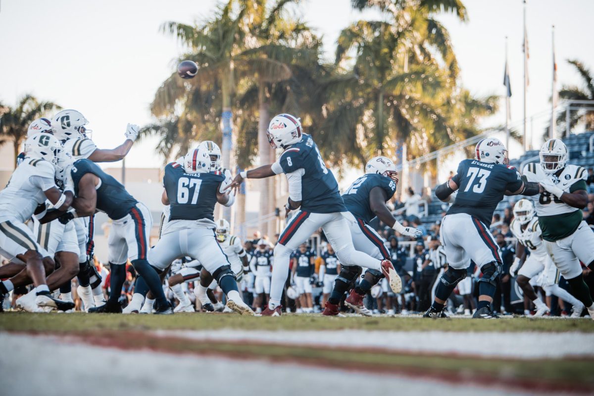 FAU's third-string quarterback Tyriq Starks throwing in his first career start against Charlotte. The Owls fell 39-27 in their final home game of the 2024 season. 