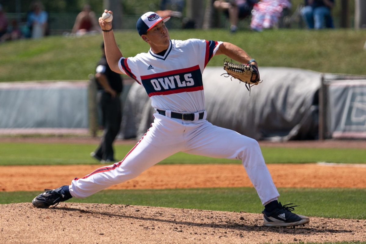 FAU pitcher Bryan Boully who suffered from the ulnar collateral ligament injury.