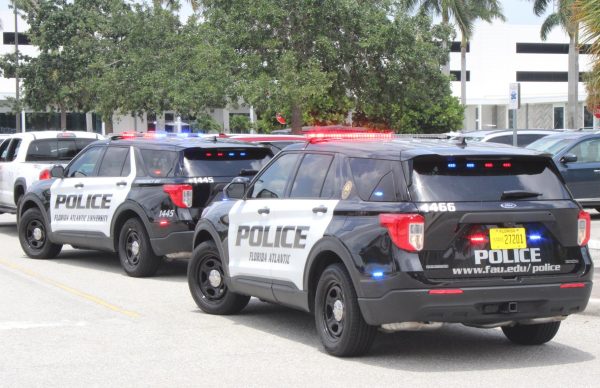 FAUPD officers pulled over a truck on the Boca Raton campus on May 16.