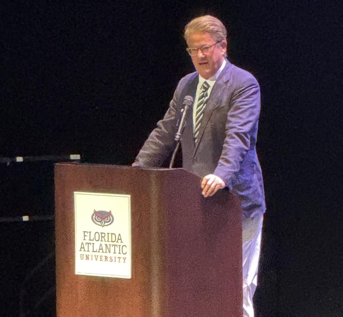 Joe Scarborough speaking at this year’s annual Larkin Symposium. 