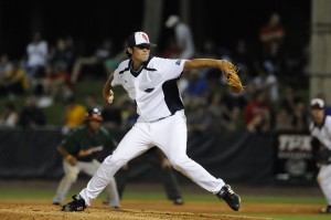 Prior to his shoulder injury, Owls’ reliever Hugh Adams was named to the National Collegiate Baseball Writers Association 2012 Stopper of the Year watchlist. Photo by Michelle Friswell.