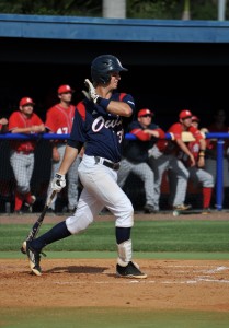 Owls infielder Mark Nelson led the Sun Belt last season with 35 runs. Photo by Michelle Friswell.