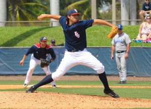 Closer Hugh Adams ended the first game of the doubleheader 5-3 to tie the series with Middle Tennessee 1-1. Photo by Michelle Friswell