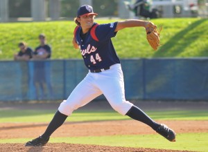 With Wednesday's 5-4 victory over Western Kentucky, Closer Hugh Adams now holds the most career saves in the Sun Belt Conference with 29 saves. Photo by Michelle Friswell