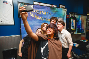 Freshman studio art major Jonathan Rojo takes one of the best selfies of the night with Echosmith. Photo by Sean Webster.