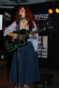 After Cook's performance, two singers from Sigma Alpha Iota, the International Women's Music Fraternity at FAU, performed songs such as "Lavender" by The Beatles. Photo by Emilie Becker.