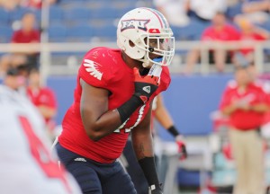 Linebacker David Hinds went undrafted this year after finishing his season at FAU as second on the team in tackles in 2012.