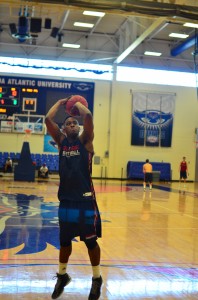 Greg Grant puts in some work at the free throe line. The senior guard is averaging a career best 81.6% from the charity stripe. Photo by Max Jackson.