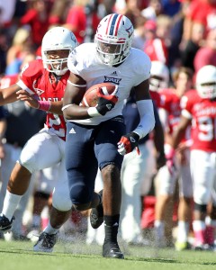 Owl tight end Nexon Dorvilus made the watch list for the Mackey Award, which is given to the nation's most outstanding tight end, this morning. Photo courtesy of Ralph Notaro.